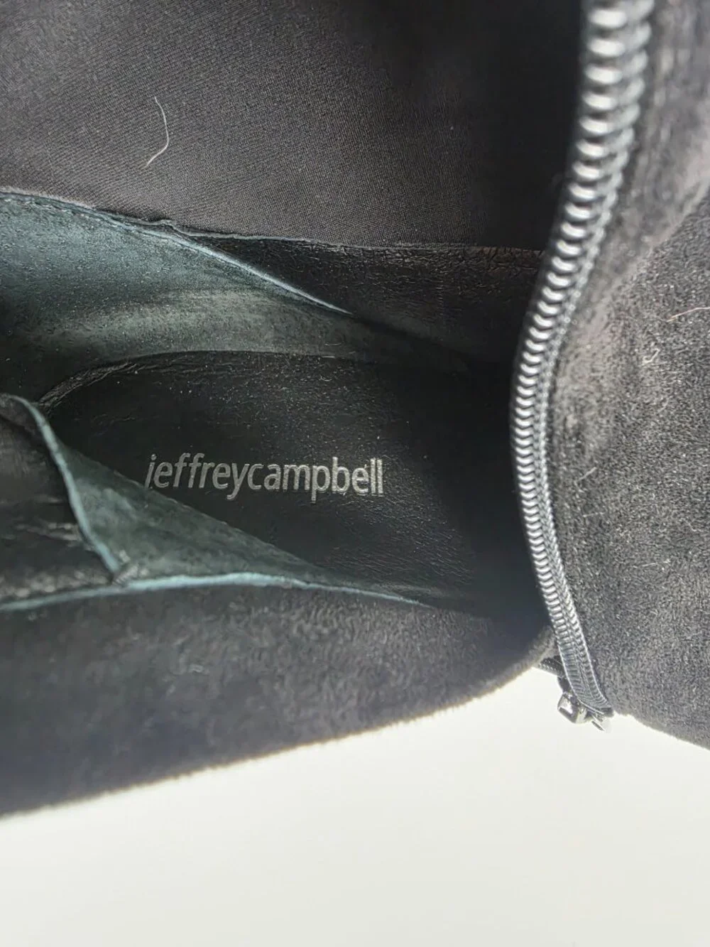 Jeffrey Campbell Parisah 2 Black Suede Over the Knee Boots Block Heel 9.5